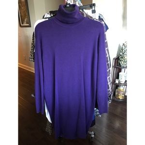 Michael Kors Purple Turtleneck Dress